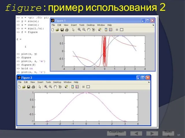 Содержание Выход figure : пример использования 2