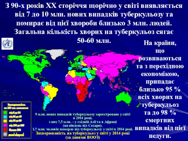 З 90-х років ХХ сторіччя щорічно у світі виявляється від