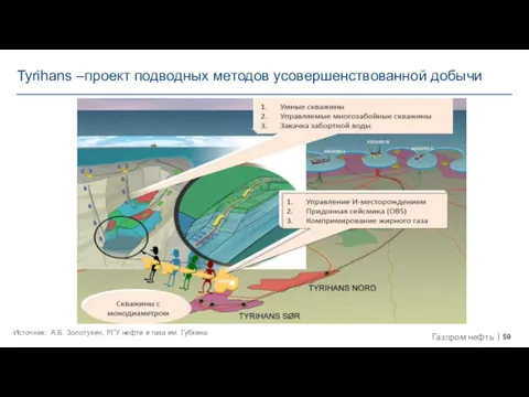 Tyrihans –проект подводных методов усовершенствованной добычи Источник: А.Б. Золотухин, РГУ нефти и газа им. Губкина