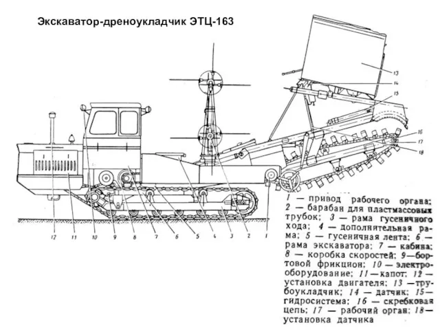 Экскаватор-дреноукладчик ЭТЦ-163