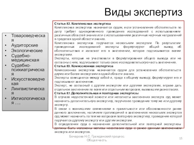 Виды экспертиз Товароведческая Аудиторские Экологические Судебно-медицинская Судебно-психиатрическая Искусствоведчекая Лингвистическая Ихтиологическая