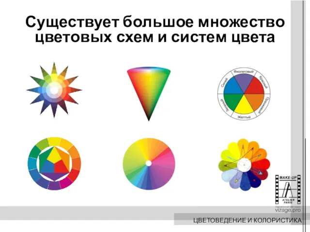 Существует большое множество цветовых схем и систем цвета