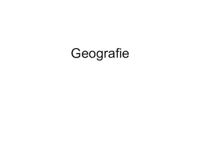 Geografie