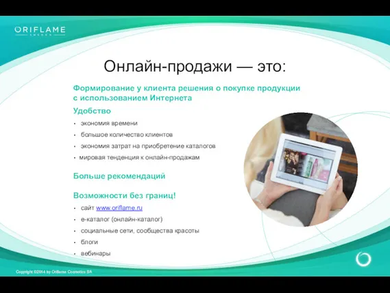 Онлайн-продажи — это: Формирование у клиента решения о покупке продукции