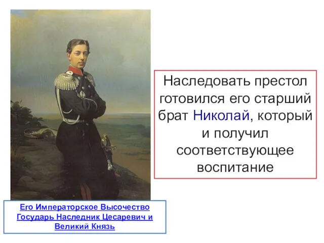 Его Императорское Высочество Государь Наследник Цесаревич и Великий Князь Наследовать