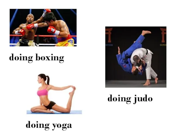 doing boxing doing judo doing yoga