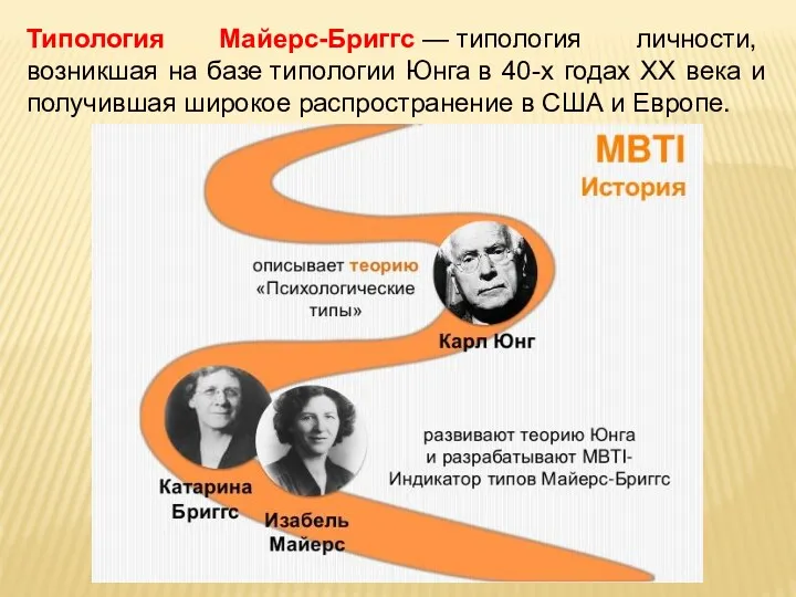 Типология Майерс-Бриггс — типология личности, возникшая на базе типологии Юнга