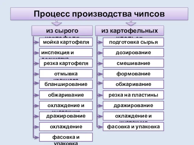 Процесс производства чипсов из сырого картофеля из картофельных хлопьев мойка