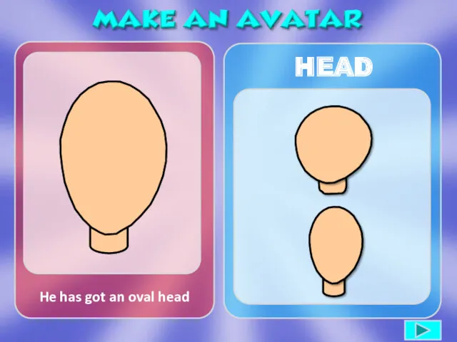 He has got an oval head