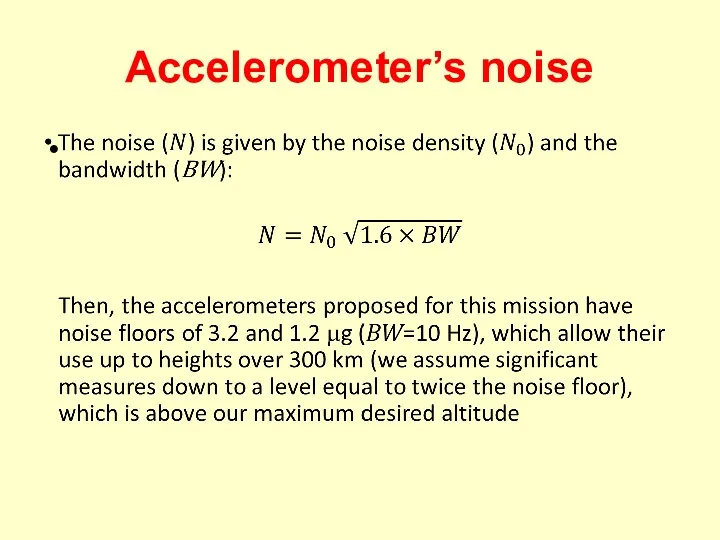 Accelerometer’s noise