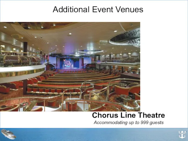 Chorus Line Theatre Accommodating up to 999 guests Additional Event Venues
