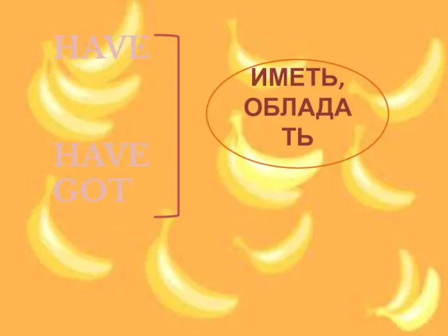 HAVE HAVE GOT ИМЕТЬ, ОБЛАДАТЬ