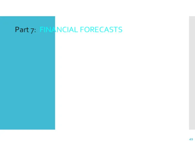 Part 7: FINANCIAL FORECASTS