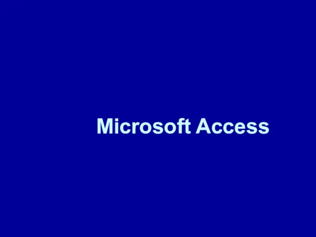 Microsoft Access