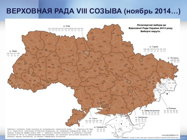 ВЕРХОВНАЯ РАДА VIII СОЗЫВА (ноябрь 2014…)