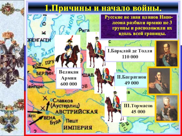 Летом 1812 г. французская ар-мия численностью 600 000 человек сосредоточилась