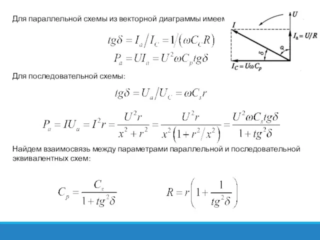 Для параллельной схемы из векторной диаграммы имеем: Для последовательной схемы: