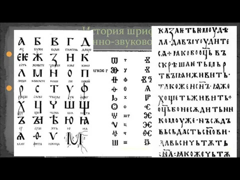 Старославянская письменность известна с X в. в двух различных начертаниях: