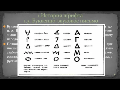 Буквенно-звуковое письмо появилось во втором тысячелетии до н. э. В