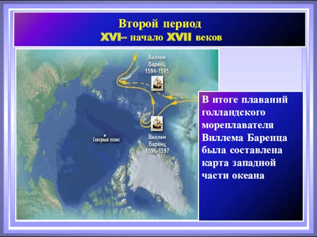 Второй период XVI– начало XVII веков В итоге плаваний голландского