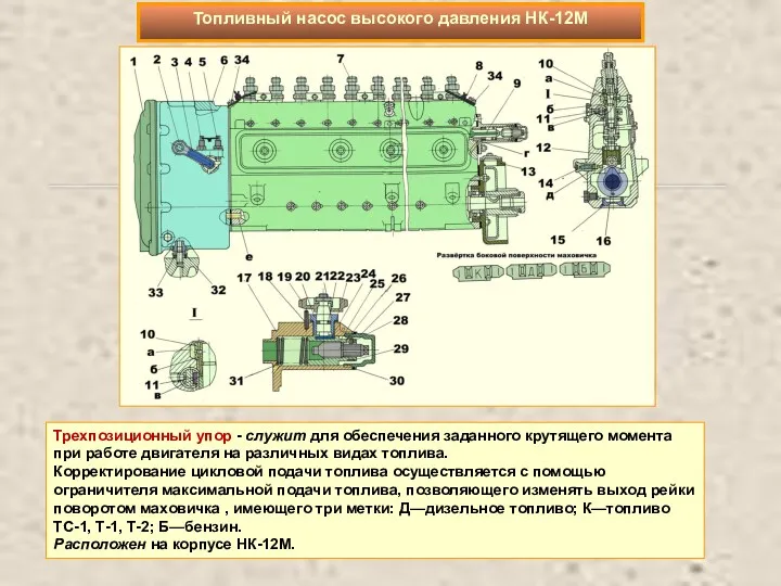 Трехпозиционный упор - служит для обеспечения заданного крутящего момента при