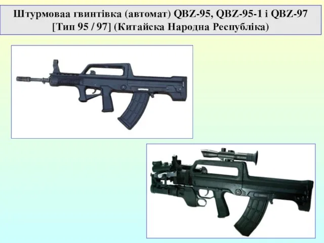 Штурмоваа гвинтівка (автомат) QBZ-95, QBZ-95-1 і QBZ-97 [Тип 95 / 97] (Китайска Народна Республіка)