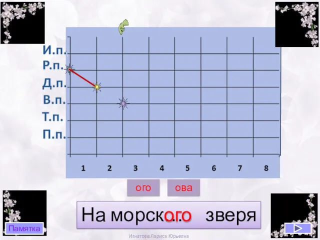 На морск… зверя ого ого ова Памятка