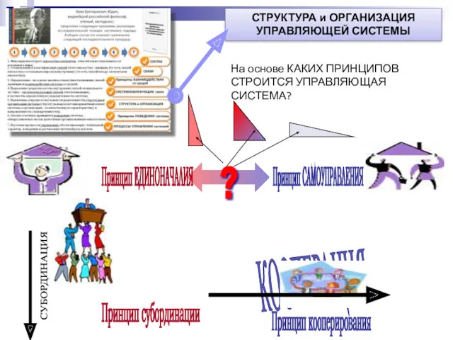 СТРУКТУРА и ОРГАНИЗАЦИЯ УПРАВЛЯЮЩЕЙ СИСТЕМЫ На основе КАКИХ ПРИНЦИПОВ СТРОИТСЯ