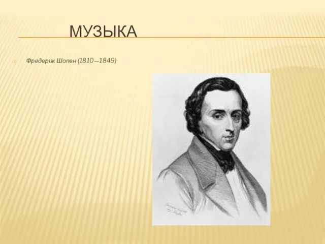 МУЗЫКА Фредерик Шопен (1810—1849)