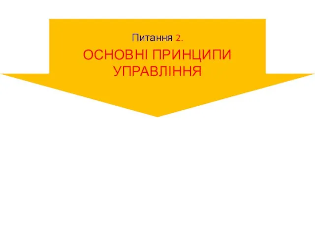 Питання 2. ОСНОВНІ ПРИНЦИПИ УПРАВЛІННЯ