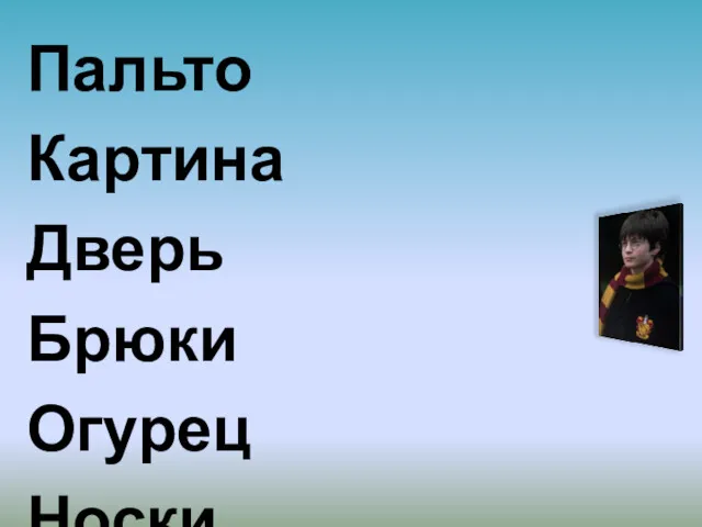 Пальто Картина Дверь Брюки Огурец Носки Стена Свитер варежки