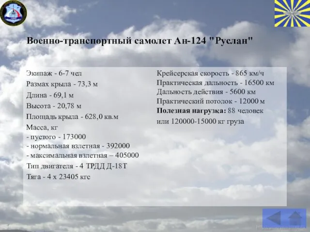 Военно-транспортный самолет Ан-124 "Руслан"