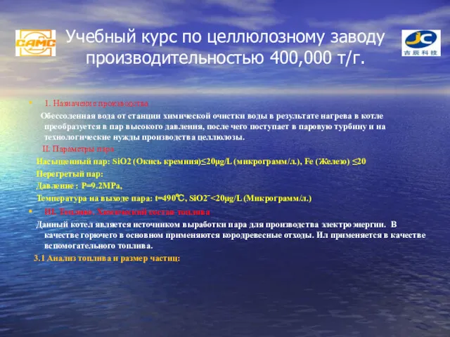 Учебный курс по целлюлозному заводу производительностью 400,000 т/г. 1. Назначение