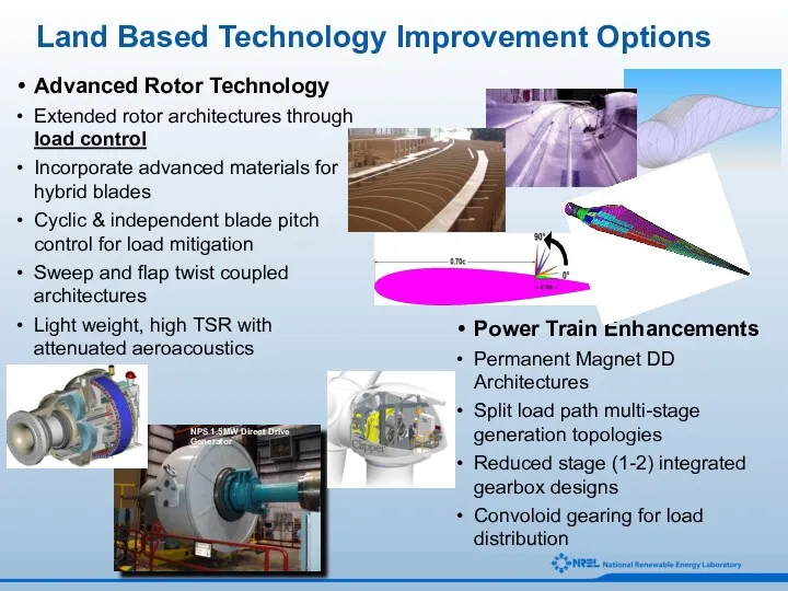 Land Based Technology Improvement Options Advanced Rotor Technology Extended rotor