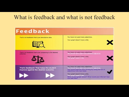What is feedback and what is not feedback