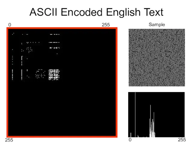 ASCII Encoded English Text 0 255 0 255 255 Sample