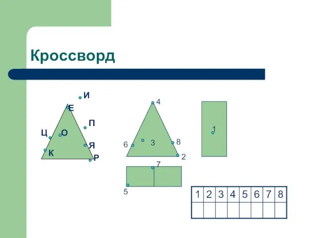 Кроссворд 3 1 П Р О Е К Ц И