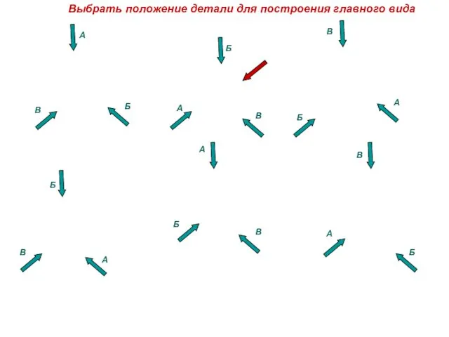 Выбрать положение детали для построения главного вида 1 2 3