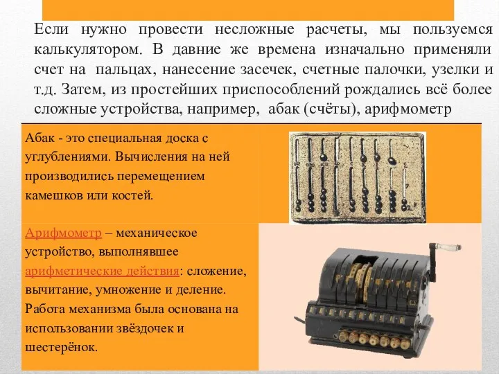 Если нужно провести несложные расчеты, мы пользуемся калькулятором. В давние