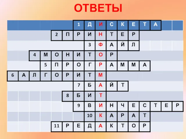 ОТВЕТЫ