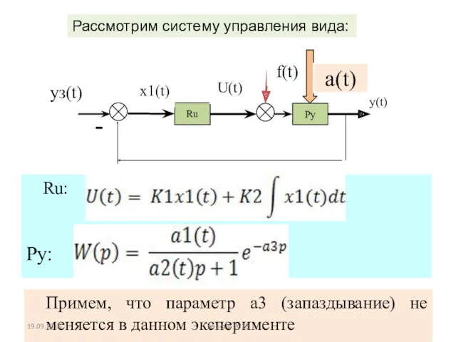 Ru Py yз(t) x1(t) U(t) f(t) a(t) y(t) Ru: Py: