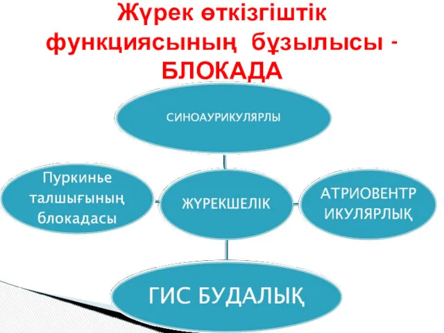 Жүрек өткізгіштік функциясының бұзылысы - БЛОКАДА