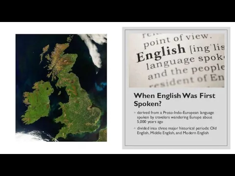 When English Was First Spoken? derived from a Proto-Indo-European language