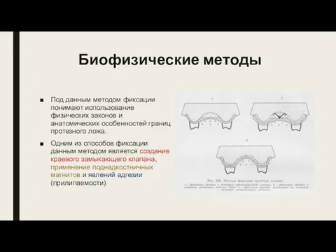 Биофизические методы Под данным методом фиксации понимают использование физических законов