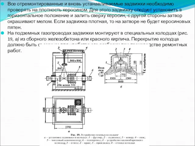 Все отремонтированные и вновь устанавливаемые задвижки необходимо проверять на плотность