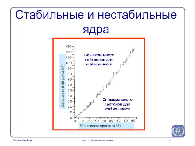 Стабильные и нестабильные ядра Слишком много нейтронов для стабильности Слишком