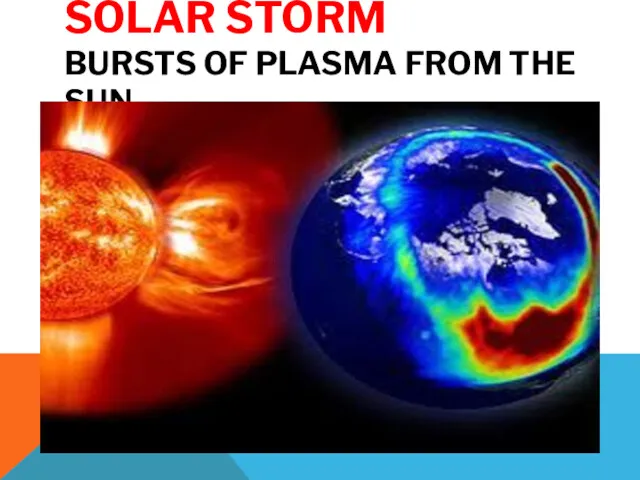 SOLAR STORM BURSTS OF PLASMA FROM THE SUN.