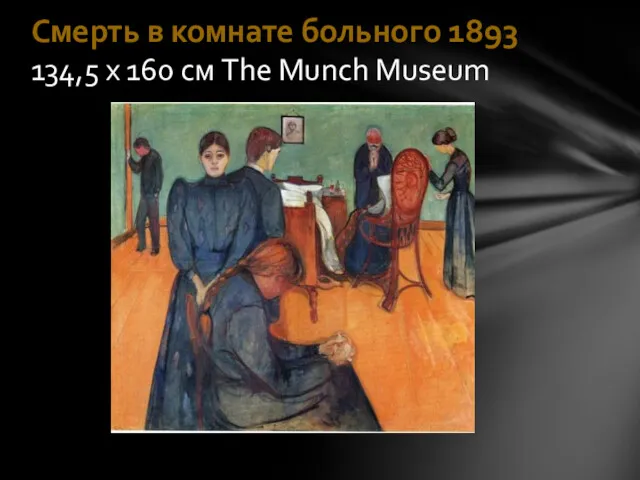 Смерть в комнате больного 1893 134,5 x 160 см The Munch Museum