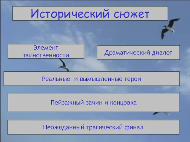 Элемент таинственности Пейзажный зачин и концовка Реальные и вымышленные герои