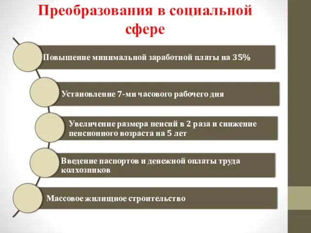 Преобразования в социальной сфере